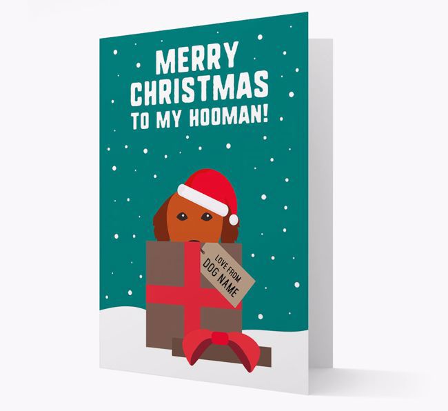 'Merry Christmas to my Hooman' - Personalised {breedFullName} Christmas Card